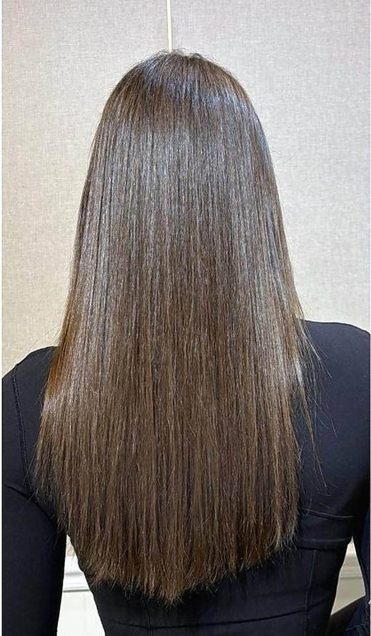 Ash brown waves before extensions at PhiStudio Dubai