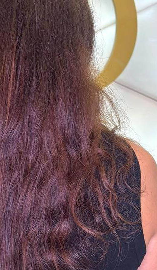 Balayage blonde before extensions at PhiStudio Dubai
