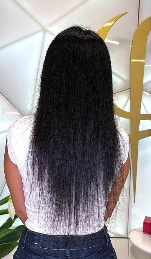 Black, lengthened before extensions