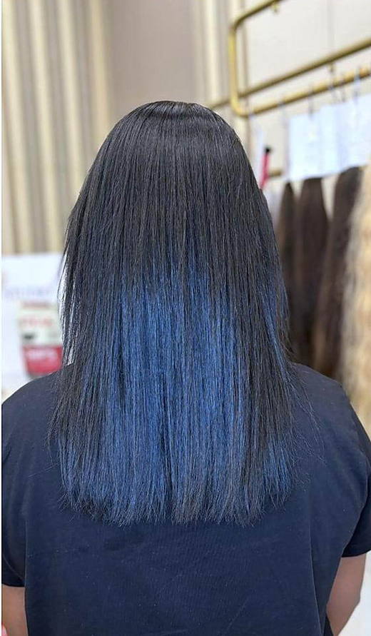 Black, thickened before extensions at PhiStudio Dubai