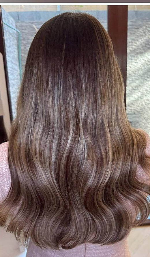 Mushroom ombré after extensions at PhiStudio Dubai