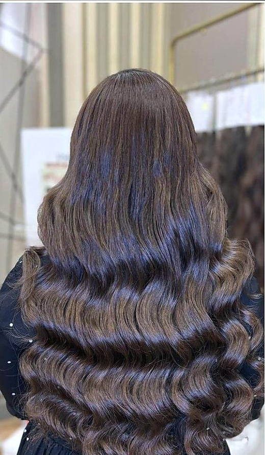 Hollywood waves after extensions at PhiStudio Dubai