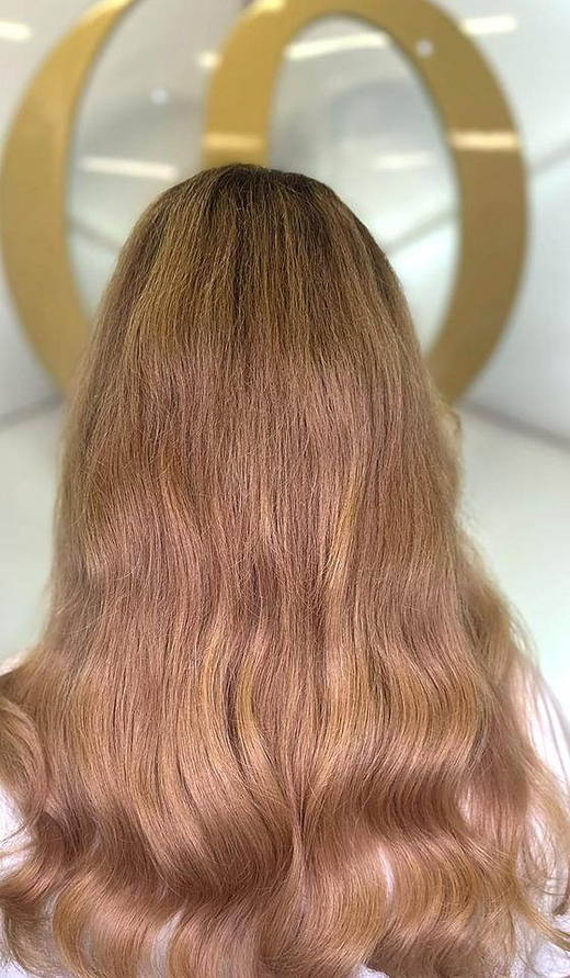 Strawberry blonde after extensions